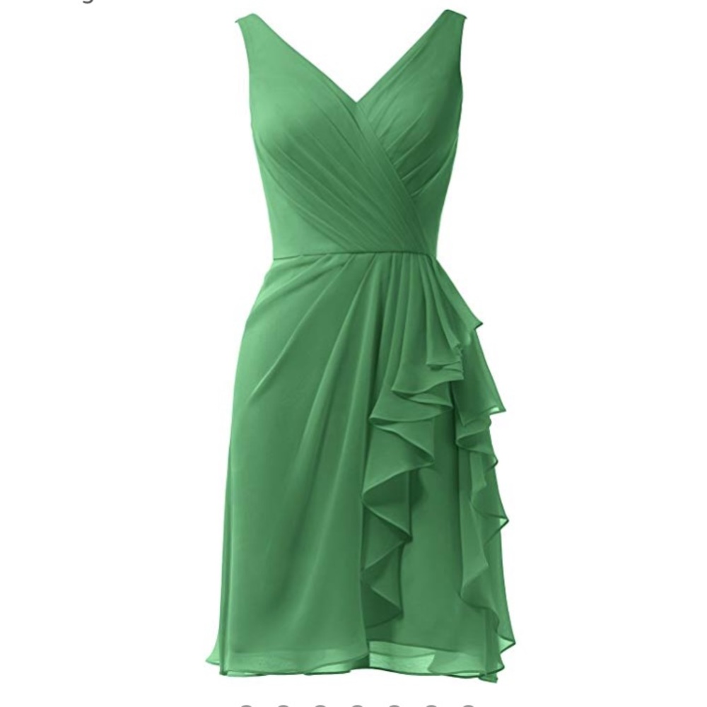 A-Line Emerald Green Bridesmaid Dress